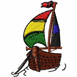 Boats Embroidery Design 9 Boats Embroidery Design 9